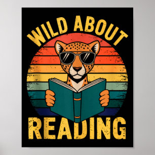 Poster Louco por ler livros leitor amante bibliotecário