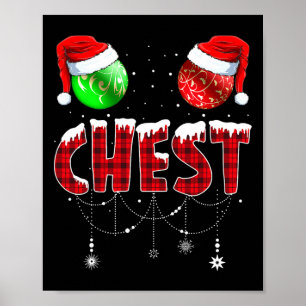 Poster Loucos de tórax Camisa de Natal Correspondente ao 