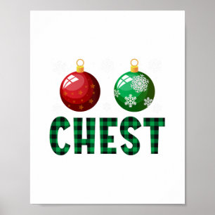 Poster loucos do peito natal t camisa correspondente ao p