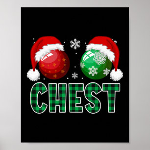 Poster Loucos do tórax Divertimento de Natal Casal Corres