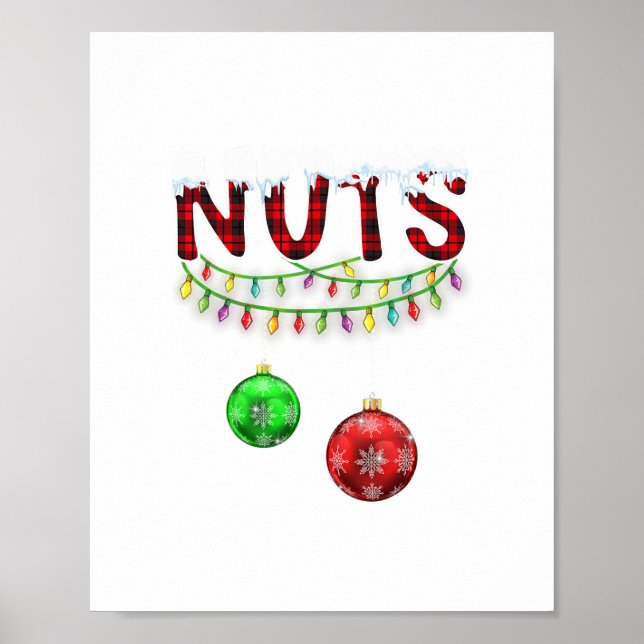 Poster loucos no peito que combinam castanhas engraçadas  (Frente)