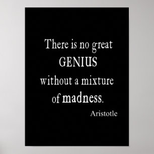 Poster Loucura do gênio de Aristotle do vintage grande