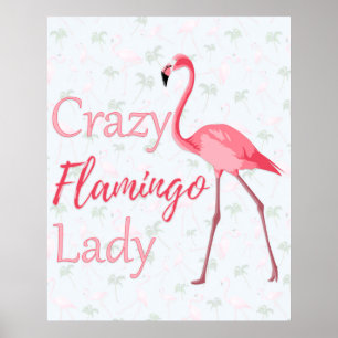 Poster Loucura Flamingo Lady