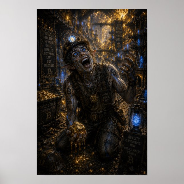 Poster Loucura / Minerador / Minas de Ouro (Frente)