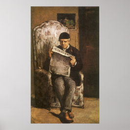 Poster Louis Auguste Cezanne Pai Da Leitura Artista