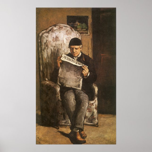 Poster Louis Auguste Cezanne Pai Da Leitura Artista (Frente)