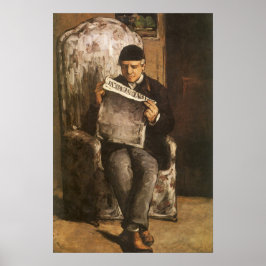 Poster Louis Auguste Cezanne Pai Do Artista Lendo
