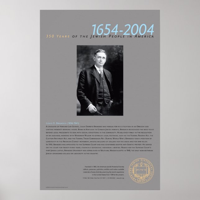 Póster Louis D. Brandeis (1856-1941) (Frente)