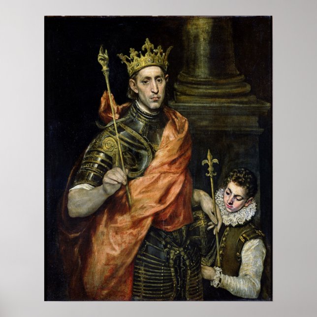 Poster Louis e sua página, c.1585-90 (Frente)