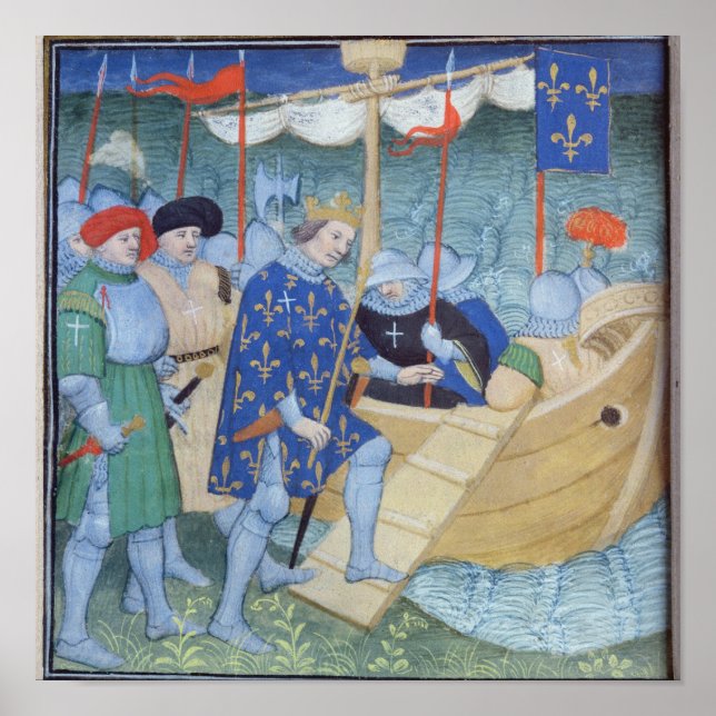 Póster Louis embarcando para as Cruzadas (Frente)