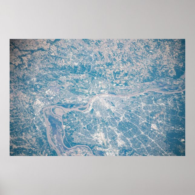 Poster Louis, Missouri Ao Longo Do Rio Mississippi. (Frente)