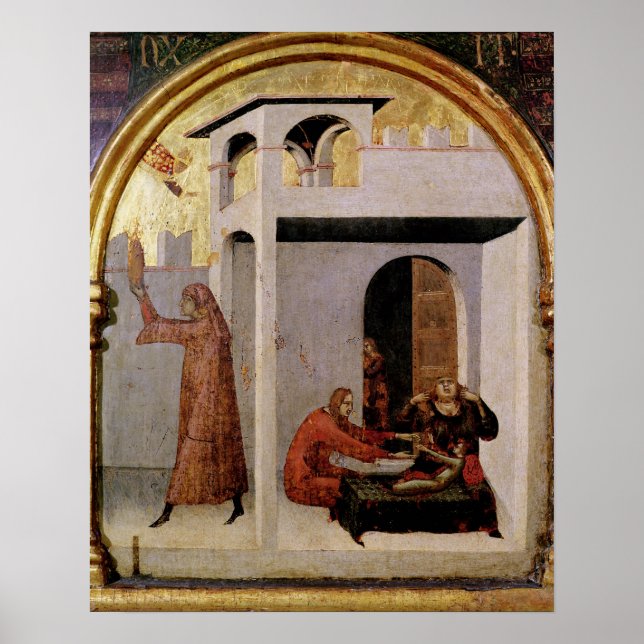 Póster Louis Toulouse aparecendo na cama doente (Frente)