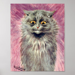 Poster Louis Wain Blue Cat Russo