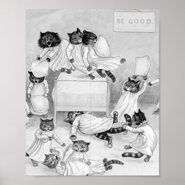 Poster Louis Wain Cat Humor (Frente)