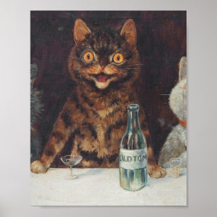 Poster Louis Wain Fumando E Bebendo