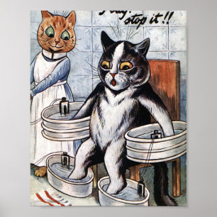 Poster Louis Wain - Gato Vestido Como Enfermeira