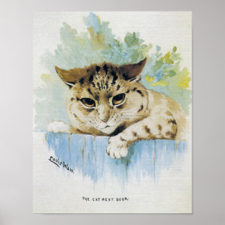 Poster Louis Wain - Ilustração do Gato Vintage na Próxima