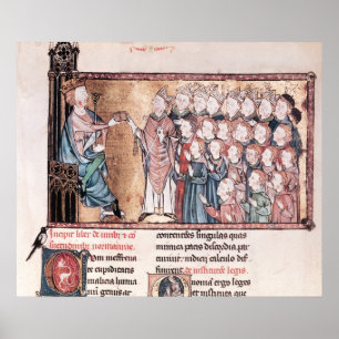 Póster Louis X  Stubborn Giving the Charter to