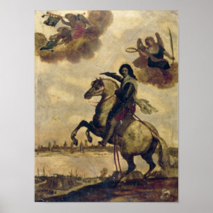 Póster Louis XIII no cerco de La Rochelle