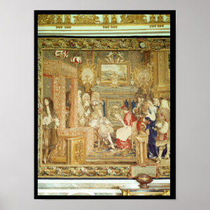Póster Louis XIV que recebem o Legate papal