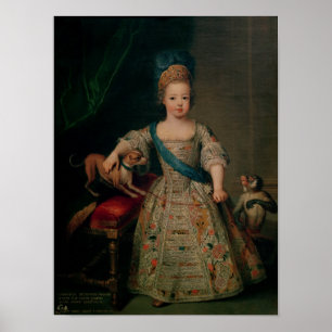Poster Louis XV como uma criança, 1714