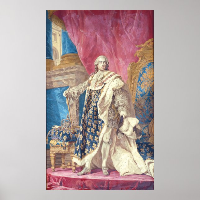 Póster Louis XV em Robes de Coronação (Frente)