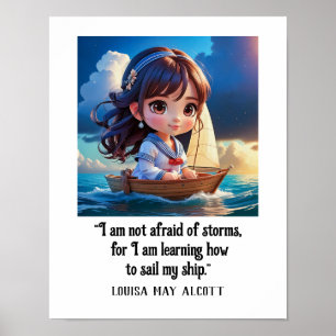 Poster Louisa May Alcott HOW TO SAIL MY SHIP