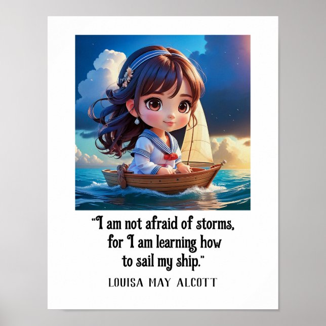 Poster Louisa May Alcott HOW TO SAIL MY SHIP (Frente)