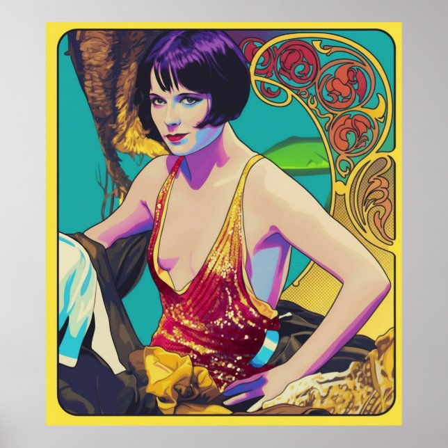 Poster Louise Brooks - Arte Pop (Frente)