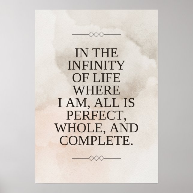 Poster Louise Hay Cote - Tudo é perfeito (Frente)