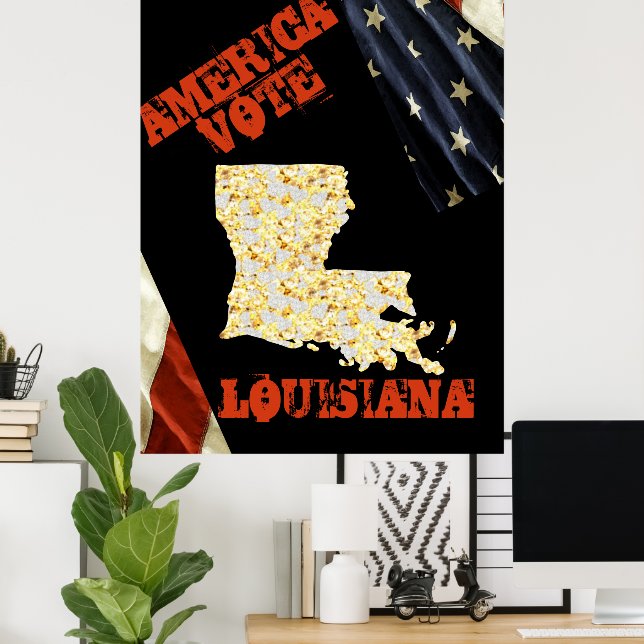 POSTER LOUISIANA (Escritório em casa)