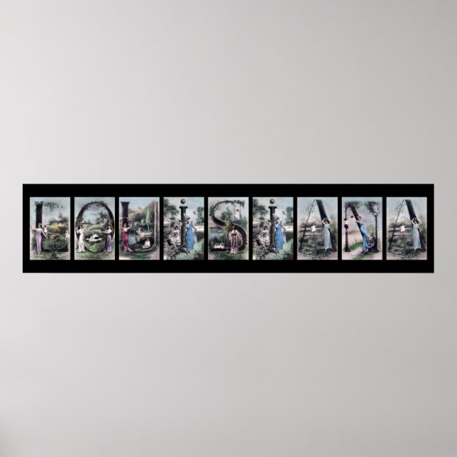Póster LOUISIANA - Alphabet - Letra name Art (Frente)