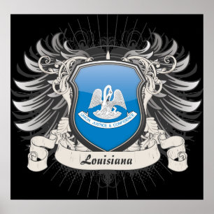 Poster Louisiana Crest