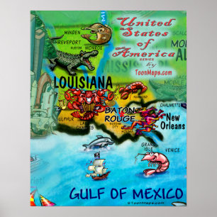 Póster Louisiana EUA