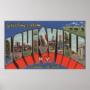 Poster Louisville, Kentucky - Cenas com Letras Grandes