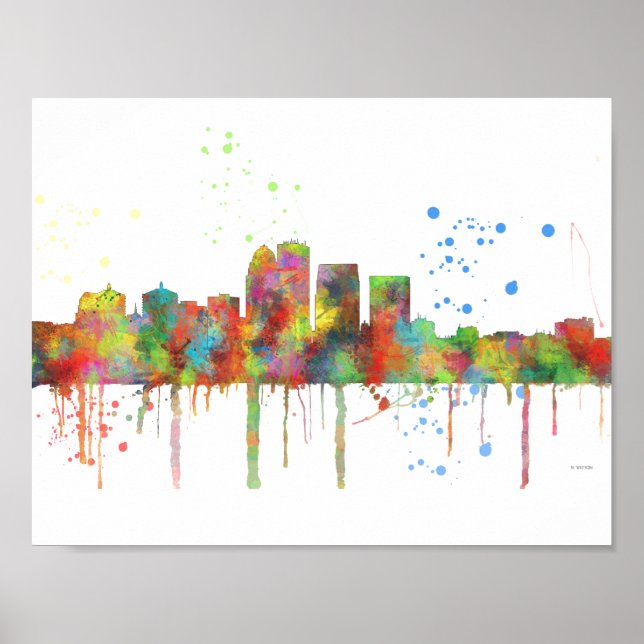 PÓSTER LOUISVILLE, KENTUCKY SKYLINE (Frente)