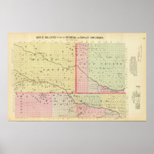 Poster Loup, Blaine, Custer, e Condado de Logan, Nebraska