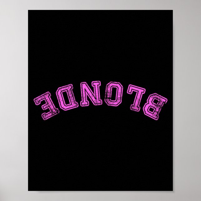 Poster Loura Burra Fofa Dito Engraçado Inteligente (Frente)
