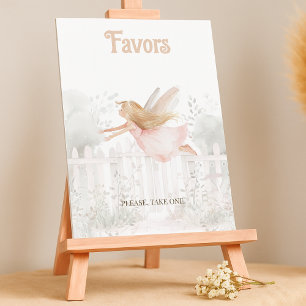 Poster Loura Fada Chá de fraldas Favorece Sinal de Mesa