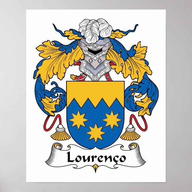 Poster Lourenco Family Crest (Frente)
