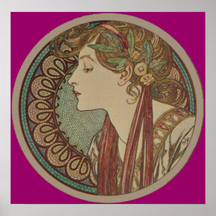 Póster Louro por 1901) artes Nouveau de Alphonse Mucha (