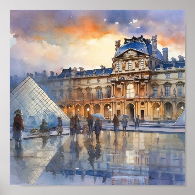 Poster Louvre Museum Paris Art (Frente)