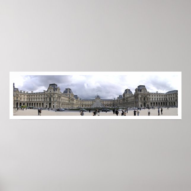 Póster Louvre Panorâmica (Frente)