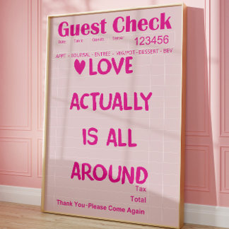 Poster Love Actually Is All Around Cartão de Visita Poste