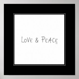 Poster Love and Peace - Wall Decor