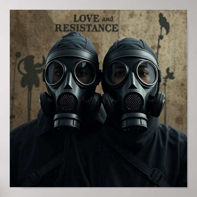 Poster LOVE AND RESISTANCE Contemporary Graphic (Frente)