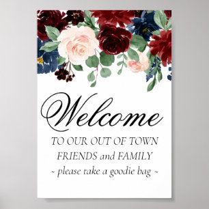 Poster Love Bloom   Sinal de Convidado Rustic Floral Out 