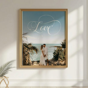 Póster Love Calliographic Casal