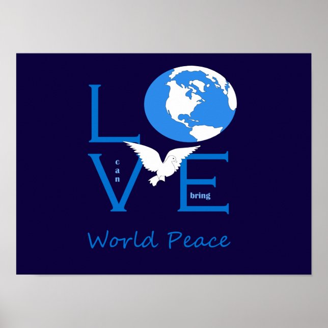 Póster Love can bring world peace (Frente)