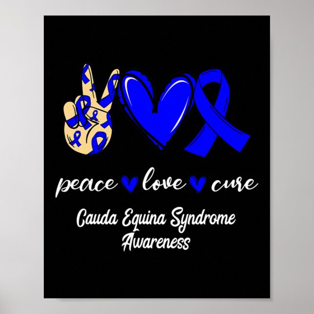 Poster Love Cure Cauda Equina Síndrome de Equina Conhecim (Frente)